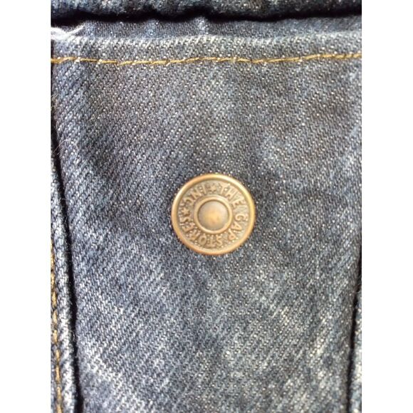 Gap Pioneer Vest Denim Jacket Men's 44 Blue Cotton Frayed Collar - b3 - Picture 5 of 5